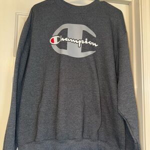 Champion Men's Dark Gray Crewneck Sweater